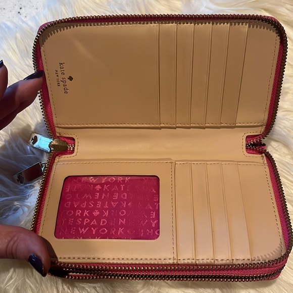 KATE SPADE GREY STREET TIERA PEBBLED LEATHER DOUBLE ZIPPERED - Picture 6 of 9